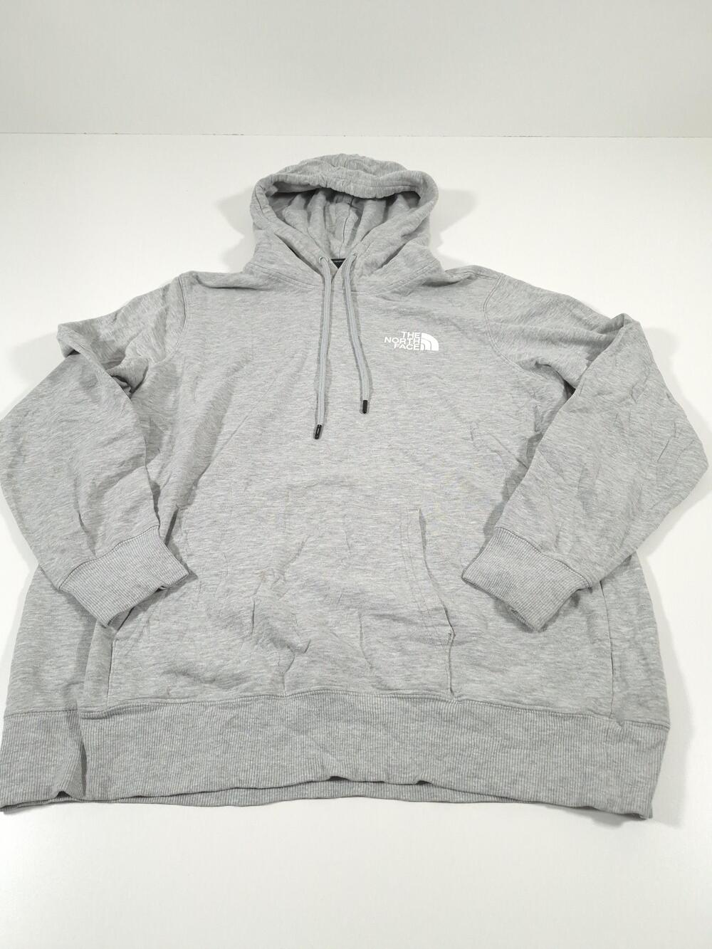 The North Face Hoodie Womens L Gray Graphic Logo Pullover Fleece NF0A475Y